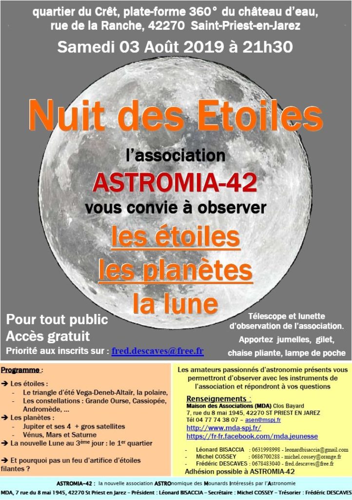 ASTROMIA-42 Nuit des Etoiles 2019 - A4b